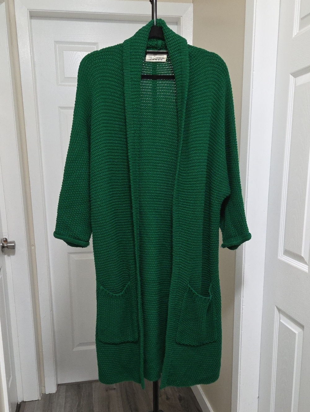 Jillian Harris The Skinny Erin Emerald Green Open-Front Knit Cardigan